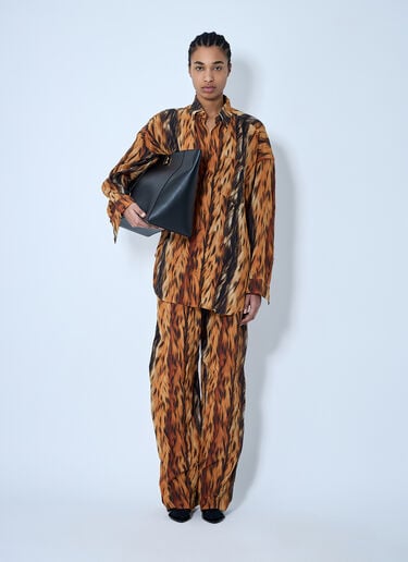 Balenciaga AI Croc Silk Pants Brown bal0259001