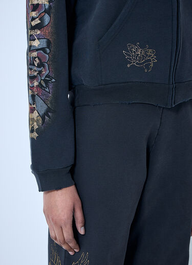 Balenciaga Tacky Tattoo Zip-Up Sweatshirt Black bal0259061