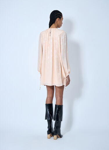 Chloé 缩褶真丝连衣裙  粉色 chl0259005