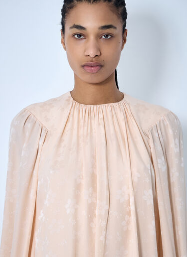 Chloé 缩褶真丝连衣裙  粉色 chl0259005