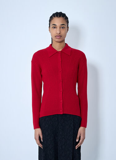 Dries Van Noten Rib Cardigan Red dvn0260020