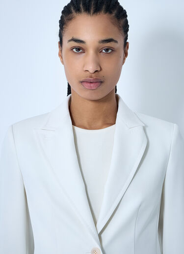 Max Mara Single-Breasted Blazer White max0259014