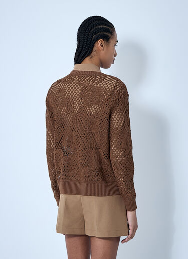 Max Mara Crochet Sweater Brown max0260008