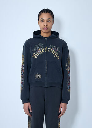 Balenciaga Tacky Tattoo 拉链运动衫  黑色 bal0259061