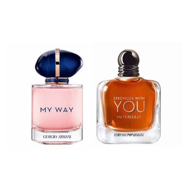 faces armani stronger with you intensely edp men  50ml  x my way edp women perfume  50ml
