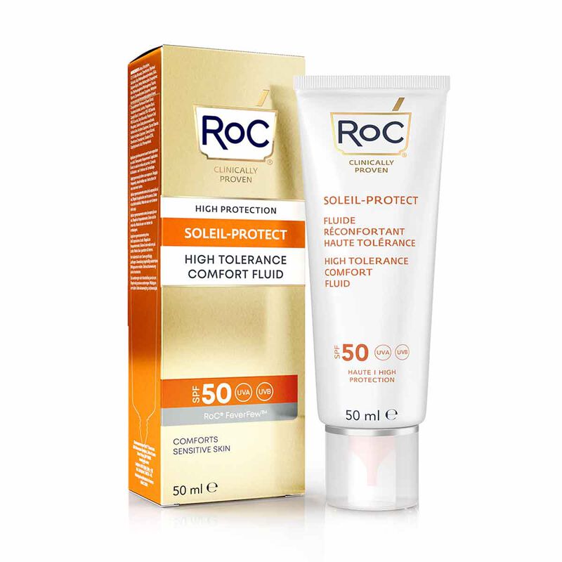 roc soleil protect high tolerance comfort fluid spf 50 50ml