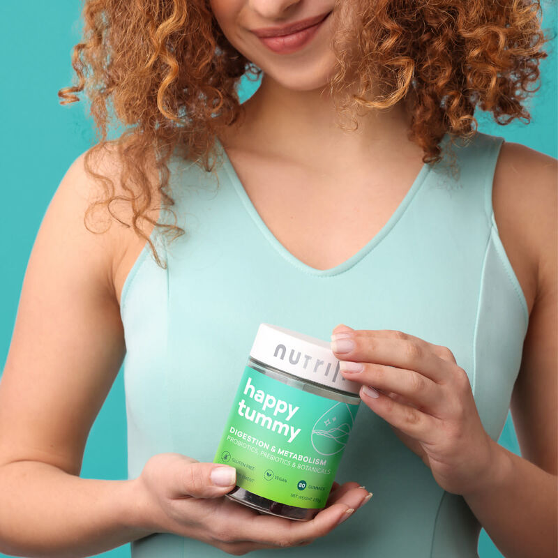 nutrili happy tummy  sugar free gummies supplement