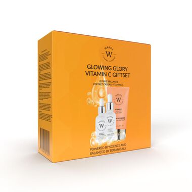 faces warda glowing glory vitamin c gift set oil serum   eye serum   moisturiser