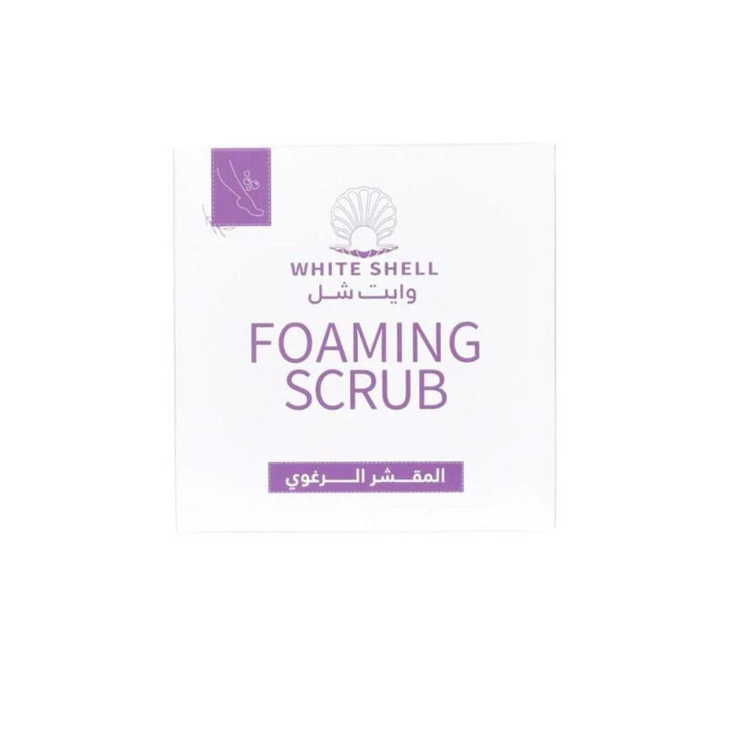 white shell brightening foaming scrub