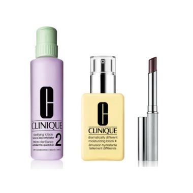 faces clarifying lotion 400 ml x dramatically different moisturizing lotion  with pump 125ml x  lipstick  black honey