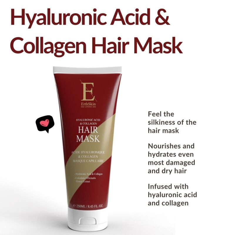 erthskin london hyaluronic acid  collagen hair mask