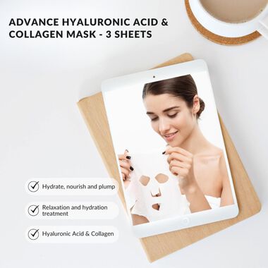 faces hyaluronic acid   collagen mask   3 sheets