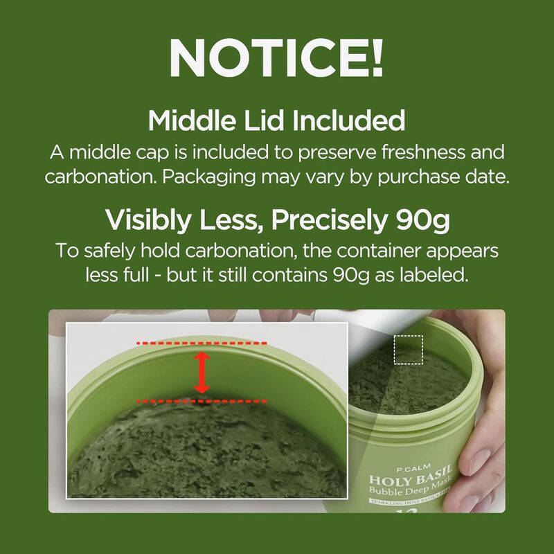 p.calm holy basil bubble deep