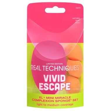 faces vivid escape xl   mini miracle complexion sponge kit