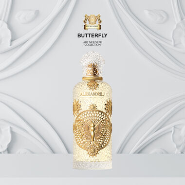 Butterfly Gold Bottle faces butterfly gold bottle