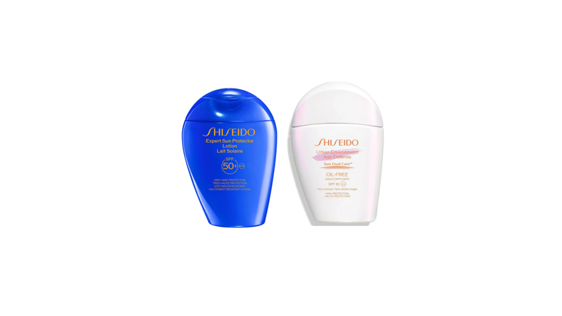 shiseido expert sun protector lotion spf50+ 150ml x urban environment age defense oil free spf30