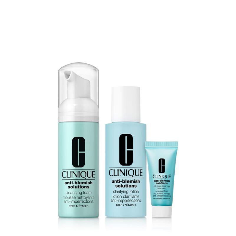 clinique clear skin routine: antiblemish solutions mini kit