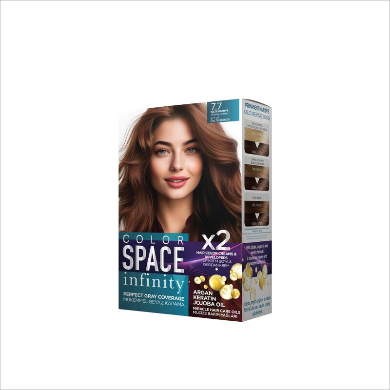 color space infinity hair dye kit 7.7