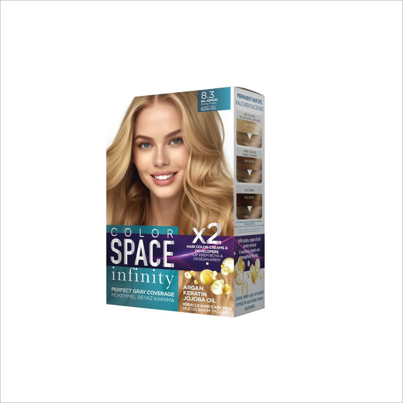 color space infinity hair dye kit 8.3