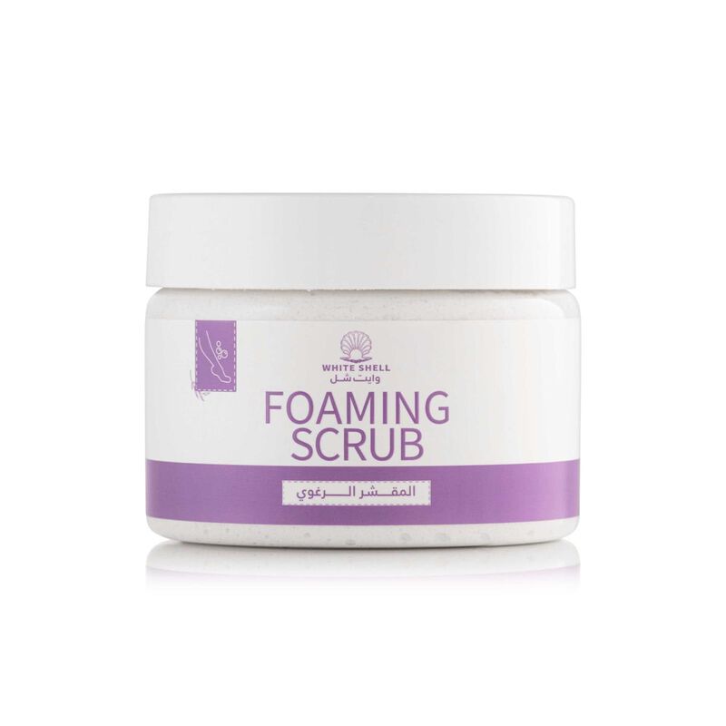 white shell brightening foaming scrub