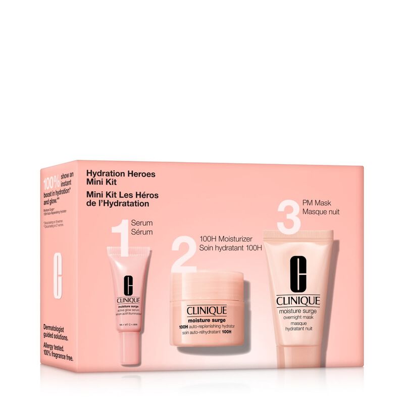 كلينيك مستحضرات الترطيب الرئيسية: طقم moisture surge بالحجم الصغير