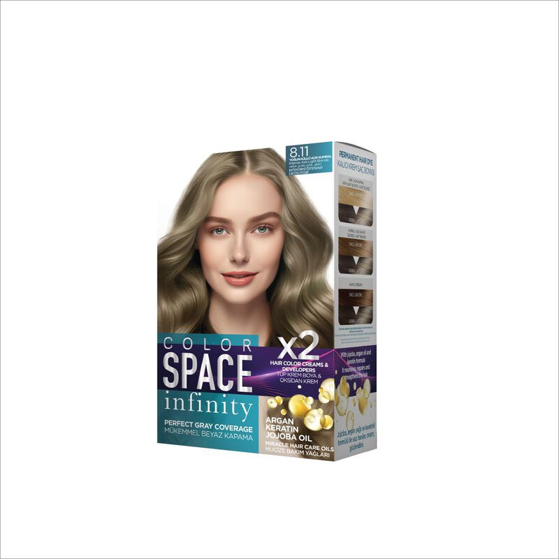 color space infinity hair dye kit 8.11
