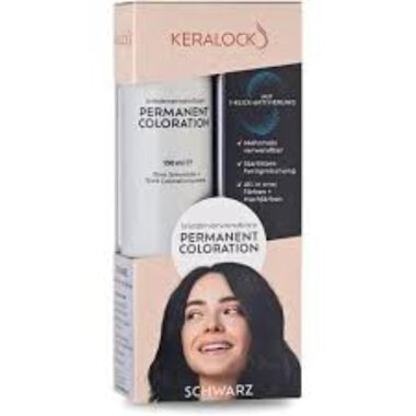 KERALOCK PERMANET HAIR COLOR BLACK 150ML faces keralock permanet hair color black 150ml