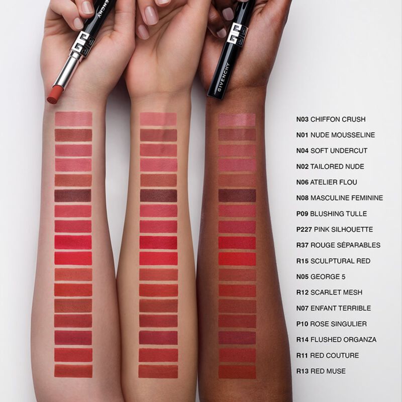 givenchy le rouge velvet matte longlasting and plumping