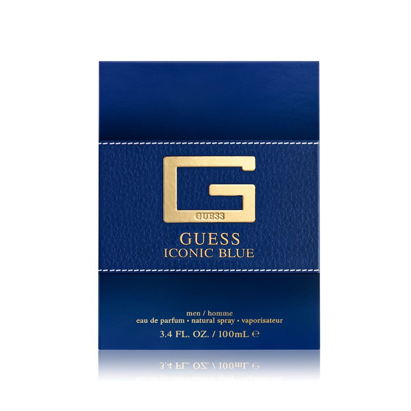 guess iconic man blue