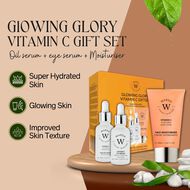 Warda-Glowing Glory Vitamin C Gift Set-Oil Serum + Eye Serum + Moisturiser faces warda glowing glory vitamin c gift set oil serum eye serum moisturiser