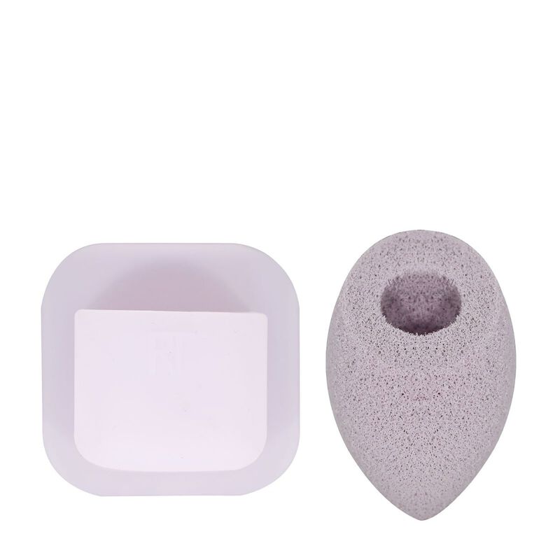 real techniques miracle cleansing sponge and stick  store sponge keeper set