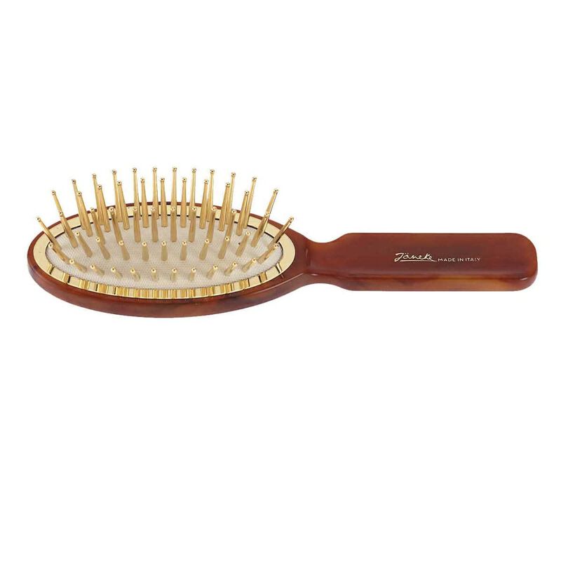 janeke tartoise oval brush, small
