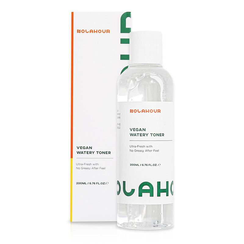 nolahour vegan watery toner hydrating  soothing for oily  sensitive skin