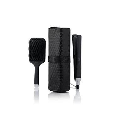 faces platinum  hair straightener with paddle brush gift set