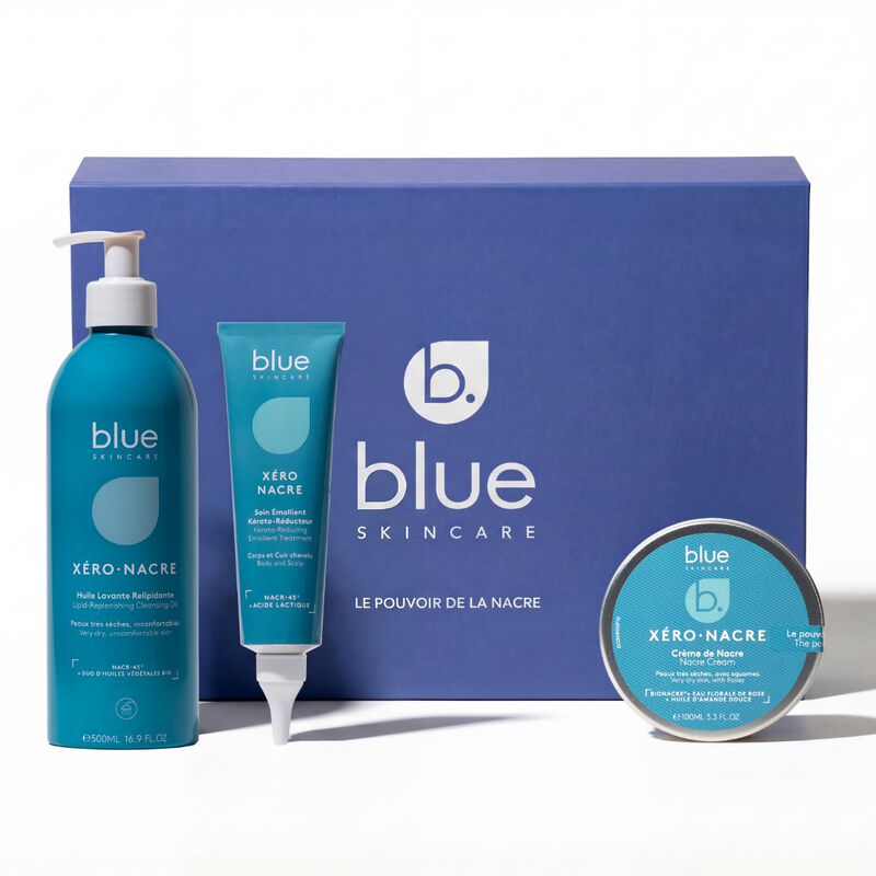 blue skincare مجموعة مكافحة القشرة والخشونة