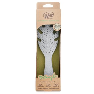 Go Green Detangler Grey Hair Brush faces go green detangler grey hair brush