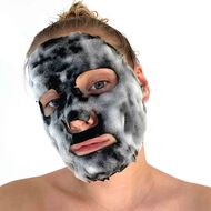 faces detoxifying bubbling cleansing sheet mask with activated charcoal