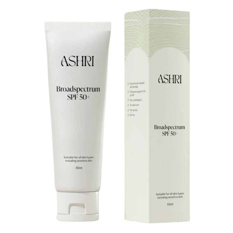 ashri skin واقي الشمس اشري واسع الطيف عامل حماية spf50+
