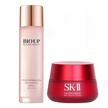 faces skinpower airy milky lotion x natural beauty bio up ultimate lift regenerating micro treatment essence