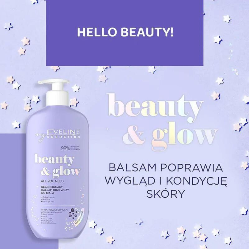 eveline beauty  glow regenerating and nourishing body lotion