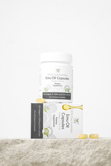 faces pure emu oil capsules with omega 3 6 9  vitamin k2   cla