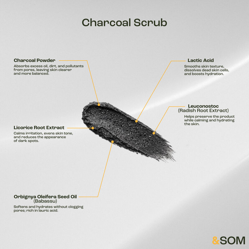 som skin charcoal face scrub