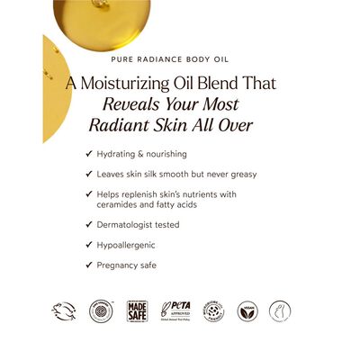 faces pure radiance body oil