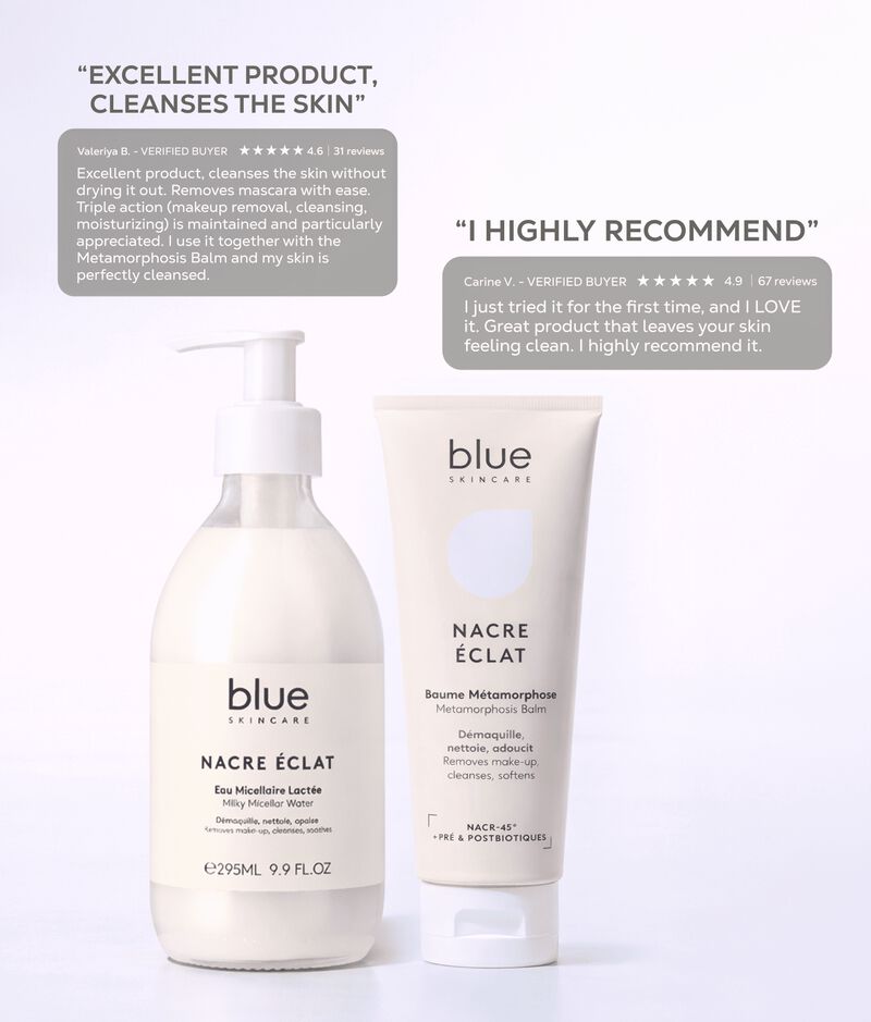 blue skincare cleaning duo
