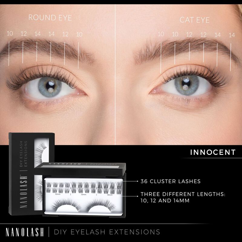 نانو لاش خصلات رموش يمكنك تركيبها بنفسك  مجموعة البداية innocent